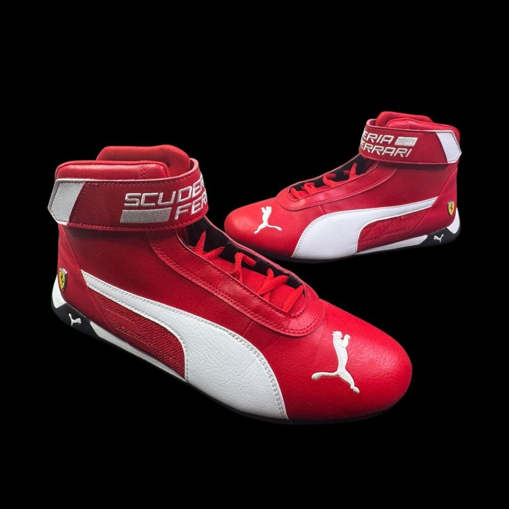 Puma Ferrari Neo Cat Mid Shoes Mens Size 10.5 Red Scuderia Racing SoftFoam+ 3071